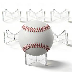 lot 20016 image: Kaulipoa 6-Pack Clear Acrylic Baseball Display Stand, Softball Ball Holder
