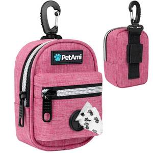 lot 20023 image: PetAmi Dog Poop Bag Holder for Leash, Waste Bag Dispenser Pet Pouch, Pink