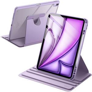 lot 20032 image: JETech Rotating Case for iPad Air 13 M4M3M2, Purple