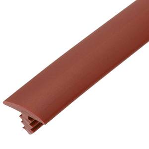 lot 20058 image: uxcell T Rubber Trim Molding, 916 Inch x 20 ft Edge Banding Trims Flexible Plastic Center Barb Tee Molding for Table, Game and Arcade Machine, Floor Transition Strip, Red Brown