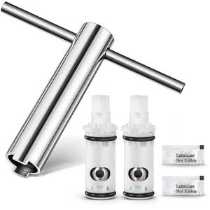 lot 20095 image: Enhon 2 Faucet Cartridges, Removal Tool, Compatible with Moen 1224 1224B