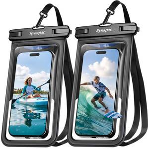 lot 20098 image: Rynapac Waterproof Phone Pouch 2 Pack, Waterproof Phone Case, Up to 8.5
