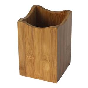 lot 20112 image: JapanBargain, Bamboo Cooking Spatula Utensil Holder, Counter Top Organizer for Chopsticks Flatware, Cooking Tools, Spoons, 4x4x5.5 inch, Holder Only