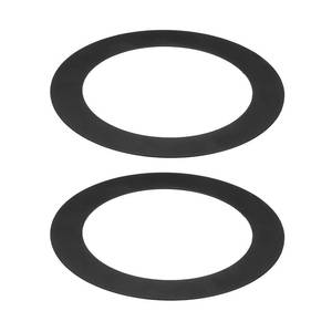 lot 20114 image: PATIKIL Goof Rings for 4 Inch Recessed Can Lighting Down Light, 2 Pcs Metal Goof Trim Rings Cover, Outer Diameter 6.77-inch, Inner Diameter 4.25-inch, Matte Finish Black, Flush Mount