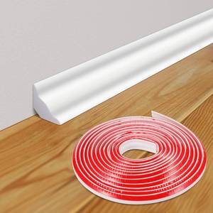 lot 20116 image: Frienda 1 Pcs Flexible Baseboard Molding Trim,16.4 Ft X 12 Inch,White