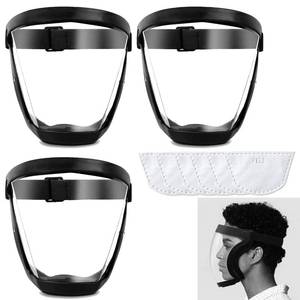 lot 20134 image: TRIrunpdl 1 Pack Clear Full Safety Face Shield for Adults Women Men(Not Fit Wear Glasses), Adjustable& Reusable Super Protective Face Shields with Super Lightweight, High-Definition, Anti-Fog