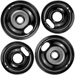 lot 20139 image: Stove Burner Covers W10288051 Burner Drip Pans by Sikawai