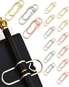 lot 20143 image: Zrwcvxy Notebook Pen Clip, 15PCS Colorful Metal Paperclip Pen Holder