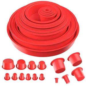 lot 20151 image: TUIREL Red 23 Piece Automotive Cap Plugs Kit for Smoke Machine Leak Testing & Pipeline Sealing, Compatible with Smoke Machine Leak Detectors