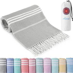 lot 20207 image: Turkish Beach Towels Quick Dry Sand Free Soft Absorbent Extra Large Xl Big Blanket Adult Oversized Bath Pool Swim Towel Lightweight Thin Fast Drying Compact No Sand Packable Vacation Essentials