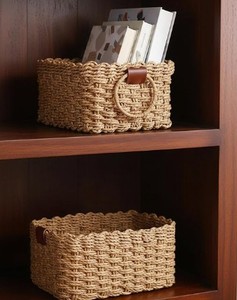 lot 2388 image: Small medium large weaved foldable baskets