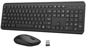 lot 1519 image: Wireless Keyboard and Mouse Combo, Full-Size Silent Ergonomic Keyboard and Optical Mouse, Long Battery Life, 2.4GHz Lag-Free Cordless Mice Keyboard for Computer, Mac, Laptop, PC, Windows