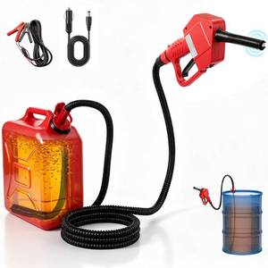 lot 1535 image: 5GPM Fuel Transfer Pump with Auto-Stop & Hand Nozzle, 118 pumping lift, fit different jug size and depth barrels,no adapters needed,portable gas pump,barrel pump for Gasoline, Diesel, Kerosene
