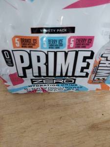 lot 1565 image: Prime Zero Hydration Drink Variety Pack 15 x 12 fl oz Bottles