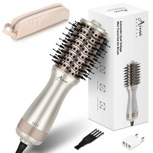 lot 1566 image: Aima Beauty Small Auto Dual Voltage Hair Dryer Brush Cool Shot Hot Air