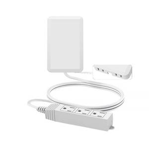 lot 2003 image: TiFFCOFiO Flat Plug Extension Cord with Outlet Cover, 3 FT 3 Prong Extension Cord, 3 Grounded Outlets for Home and Kitchen, 13A1675W, ETL Listed