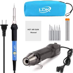 lot 2020 image: LDK Electric Soldering Iron Kit & Dual Temp Mini Heat Gun