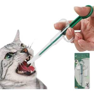 lot 2393 image: QIYADIN Cat Pill Shooter Pet Piller Gun Dog Pill Shooter Cat Tablet Soft Tip Syringe Pet Medical Feeding Dispenser Tool for Small Animal