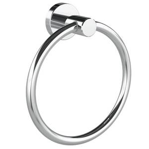 lot 2410 image: RARXTR Chrome Hand Towel Holder for Bathroom Kitchen Towel Ring Modern Rounded Base Wall Mount SUS304 Stainless Steel