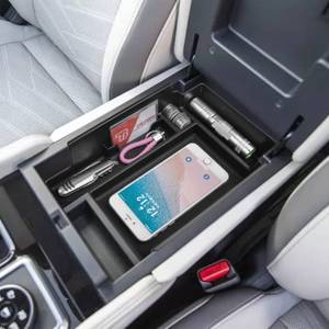 lot 2418 image: TACORBO Center Console Organizer Tray for Nissan Pathfinder 2022 2023 2024 2025 Accessory, Interior Armrest Storage Box Insert Tray,Black
