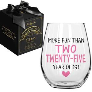 lot 2432 image: Pokolllee Happy 50th Birthday Wine Glass 50th Birthday Gifts for Women, Funny 50 Birthday Gift for Mom Girlfriend Bestie Friends Wife Coworker, Turning 50th Birthday Gifts, 50 Years OLd Birthday Gift
