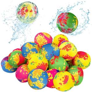 lot 2464 image: 30 Pack 2 Reusable Water Splash Balls, Soft Water Absorbent Balls for Adults & Family, Pool Party Games, Beach Activities & Outdoor Summer Fun