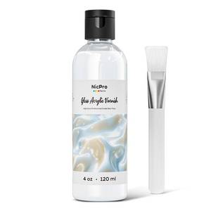 lot 2470 image: Nicpro Clear Acrylic Paint Sealer 4oz, Gloss Varnish for Acrylic Painting
