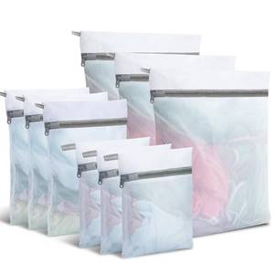 lot 2478 image: Hoodeet 9Pcs Mesh Laundry Bags for Delicates, Laundry Bags Mesh Wash Bags,Lingerie Bags for Washing Delicates, Garment Bag for Washing Machine (3 Large,3 Medium,3 Small)