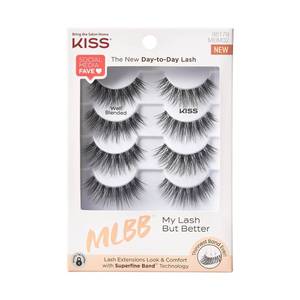 lot 2495 image: Kiss My Lash But Better, False Eyelashes, Well Blended, 16mm, Includes 4 Pairs Of Lashes, Easy to Apply, Reusable Lash Clusters missing too eyelashes