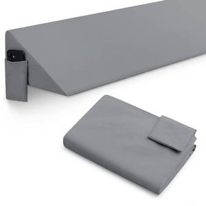 lot 2496 image: INVGEEXI Light Grey Queen Size Bed Wedge Pillow Cover, 60 L x 10 W x 6 H