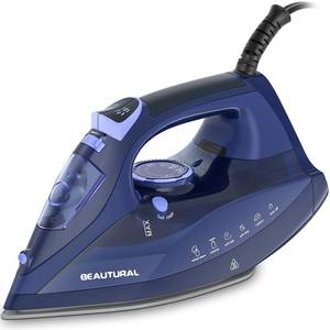 lot 3586 image: BEAUTURAL Steam Iron for Clothes with Ceramic-Coated Soleplate, 1500 Watts