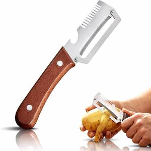 lot 4309 image: 2026 Upgrade Multi-Functional Vegetable Peeler, 3 in 1 Multi Functional Wooden Handle Peeler and Bottle Opener, Kitchen Gadgets Tool for Fruit Pumpkin Peeling Potato Carrot Veggie Peeler (1)