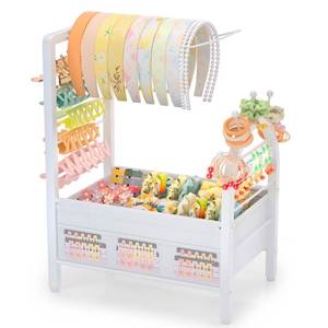 lot 5193 image: Headband Holder Organizer, Hair Tie Holder Rack for Girls and Women White