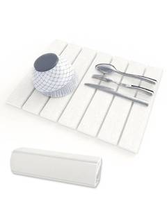 lot 5194 image: WBahatii 16 x 12 Stone Dish Drying Mat for Kitchen Counter, Foldable, White