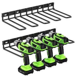lot 5199 image: ENONCI 2 Pack Power Tool Organizer Wall Mount Drill Holder Storage Rack