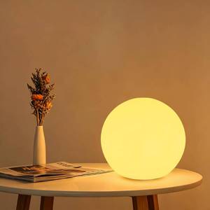 lot 5202 image: COPU LED Glowing Ball Light with Remote, 8 inch Rechargeable Globe Lamp