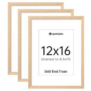 lot 5217 image: upsimples 12x16 Picture Frame Solid Wooden, Nursery Wall Frames Set of 3
