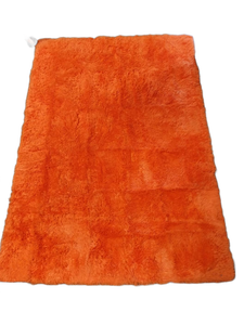 lot 5227 image: Orange Shag Area Rug approximately 80x58 in