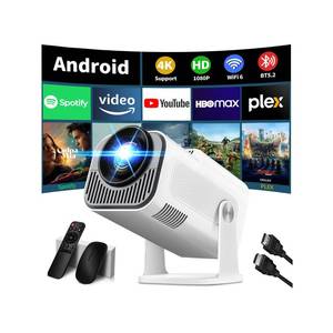 lot 5244 image: Projector 2026 Upgraded Mini Projector Support 4K 1080P Auto Keystone 270°Rotatable with WiFi 6 and Bluetooth 5.2 Projector Portable Compatibile with HDMITV StickMemory StickLaptop,White