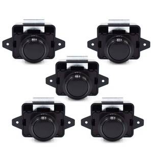 lot 6012 image: Hotiko 5pcs Push Button Cabinet Latch Lock for RV Motorhome Camper Caravan Yachts (ABS)-Black