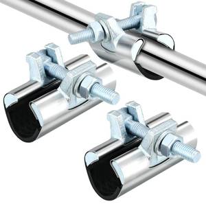 lot 6014 image: Tandefio 2 Pcs IPS Pipe Repair Clamp 304 Stainless Steel Pipe Clamp Patching and Repairing Leaky 3 Inch Length Suitable for Coppe Galvanized Steel(34 Inch)