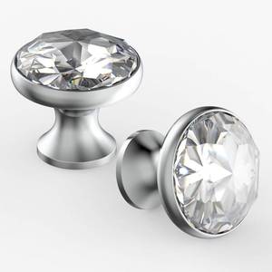 lot 6017 image: Asidrama 10 Pack Polished Chrome Kitchen Cabinet Knobs Clear Crystal Dresser Knobs Drawer Knobs Cabinet Hardware Zinc Knobs for Dresser Drawers