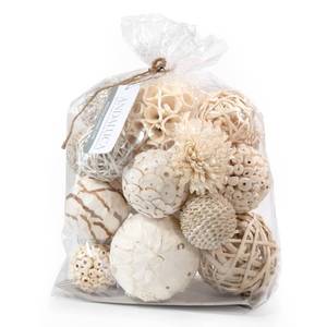 lot 6022 image: ANDALUCA Large Decorative Balls Bowl Filler Decor Orbs White & Cream (Natural White)