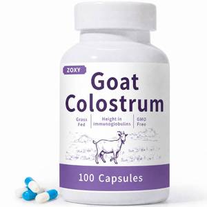 lot 6050 image: ZOXY Goat Colostrum Capsules - Grass Fed, Rich in Immunoglobulins to Support Immune Health, Gut Function, and Athletic Performance - Gluten-Free, 100 Capsules