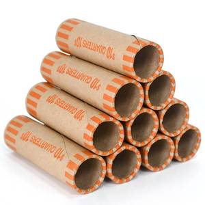 lot 6052 image: L LIKED 72 PCS Preformed Coin Wrappers Rolls-Quarters