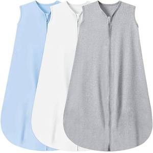 lot 6451 image: BSTOPPT 3 Pack Baby Sleep Sack 18-24 Months 100% Rayon Cotton Baby Sleeping Bag 2-Way Zipper Toddler Wearable Blankets Comfy Stretchy Thin Sleep Sacks TOG 0.3