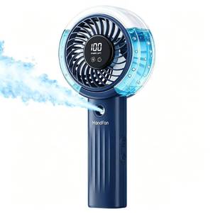 lot 6460 image: HandFan Upgraded Misting Fan with LED Display �� Extreme Cooling Portable Handheld Fan with Water Mist Spray, 50% Stronger Airflow & Quieter, USB Rechargeable for TravelParkDisneyBeachConcertGame