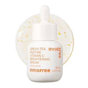 lot 6465 image: Innisfree Green Tea Enzyme Vitamin C Serum for Brightening  Sunspots, Post-Breakout Marks and Dark Spot Correction  Hydrating Korean Face Serum for Radiant Glow, 1.01 Fl Oz