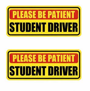lot 6475 image: Uparea 2 Pack Non-Magnetic Removable Vinyl Student Driver Sticker