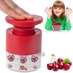 lot 7820 image: Cherry Pitter Tool 7-in-1, Portable Cherries Seed Remover, Fruit Pit Core Remover for Make Fresh Cherry Dishes, Cherry Pie and Jam and Cocktail Cherries